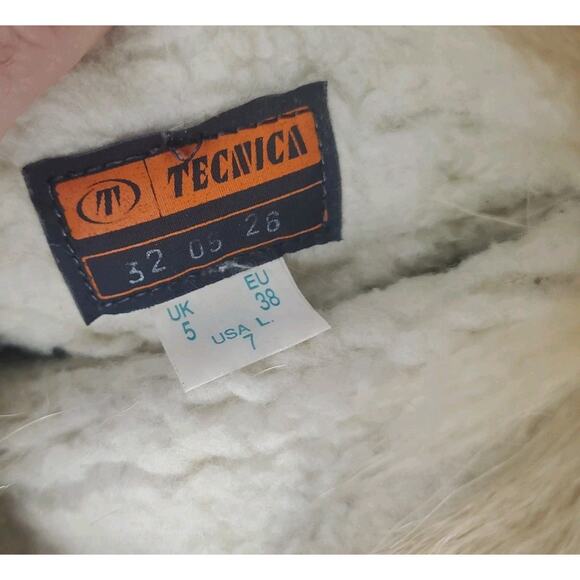 Vintage Tecnica Goat Fur Boots Tan Brown, EU 38 US 7 Women's Made in Italy - Picture 7 of 11